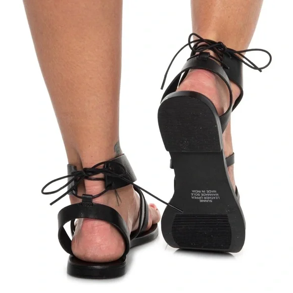 NIB Matisse Sunnie Gladiator Leather Sandal Black - Picture 2 of 16